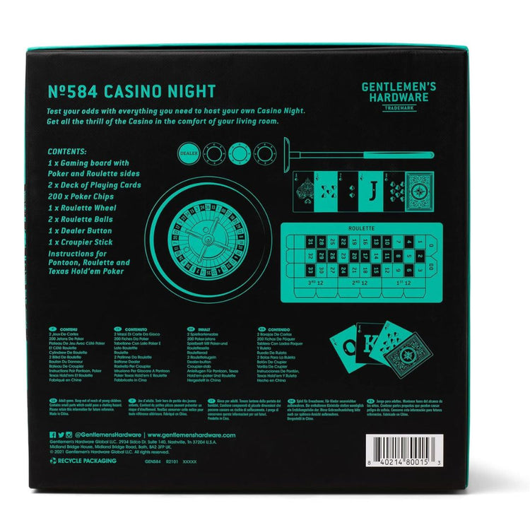 Casino Night Spieleset - Geschenkidee für Pokerfreunde