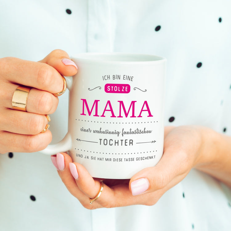 Tasse Ich bin eine stolze Mama eines wahnsinnig fantastischen Sohnes / Tochter