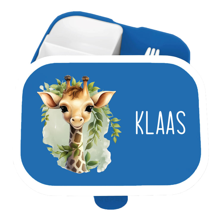 Brotdose Tiere mit Blumen personalisiert