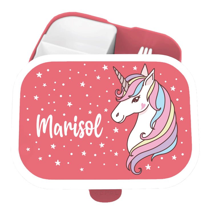 Brotdose & Trinkflasche - Set Einhorn- personalisiert