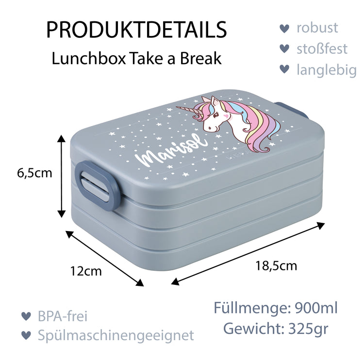 Mepal Lunchbox Midi Einhorn personalisiert