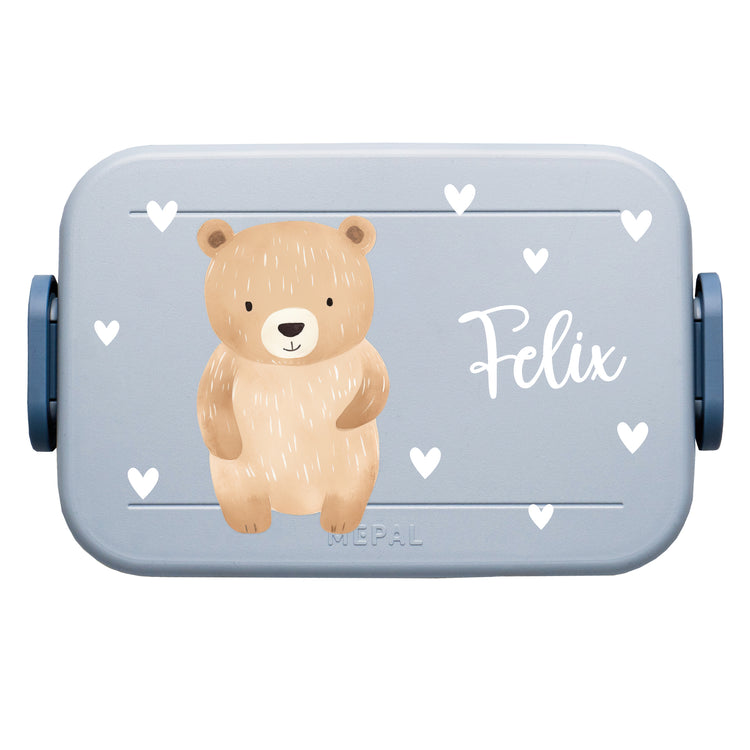 Mepal Lunchbox Midi Tiere mit Herzen personalisiert