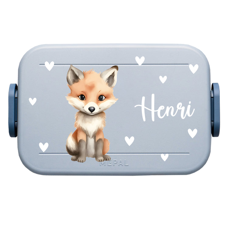 Mepal Lunchbox Midi Tiere mit Herzen personalisiert