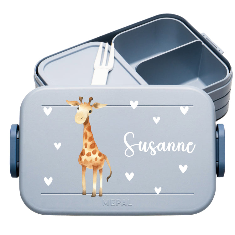 Mepal Lunchbox Midi Tiere mit Herzen personalisiert