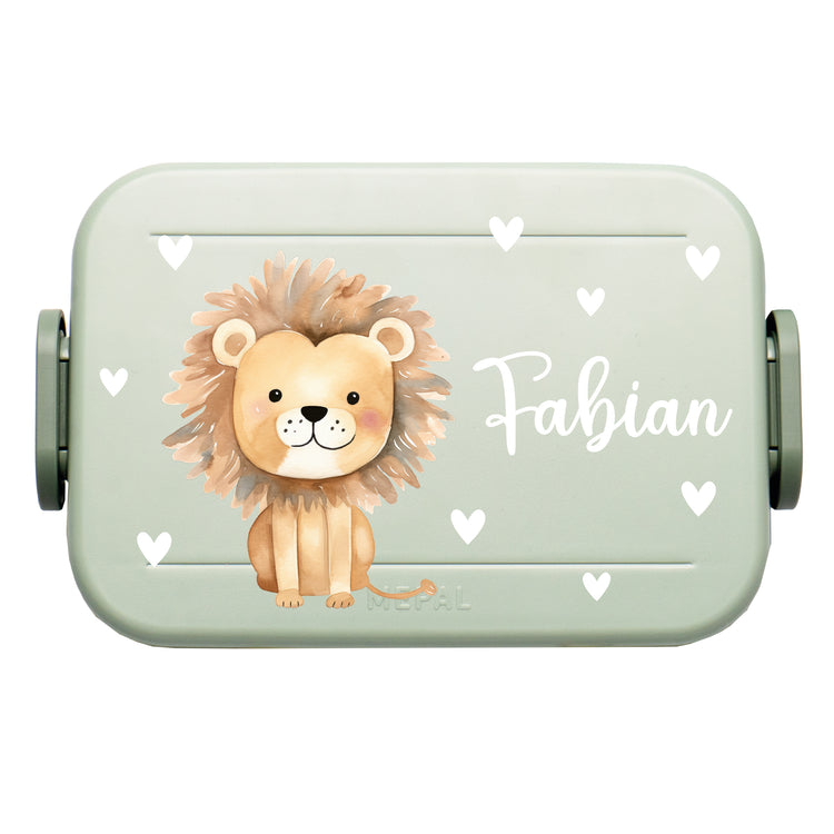 Mepal Lunchbox Midi Tiere mit Herzen personalisiert