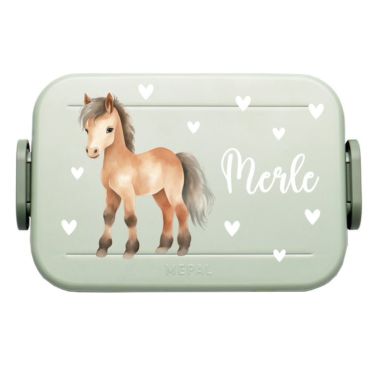 Mepal Lunchbox Midi Tiere mit Herzen personalisiert