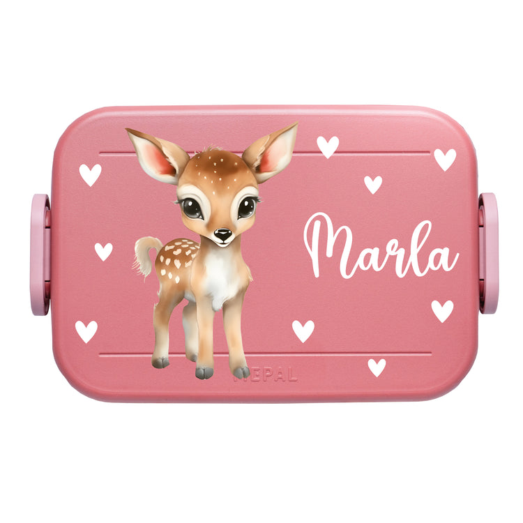 Mepal Lunchbox Midi Tiere mit Herzen personalisiert