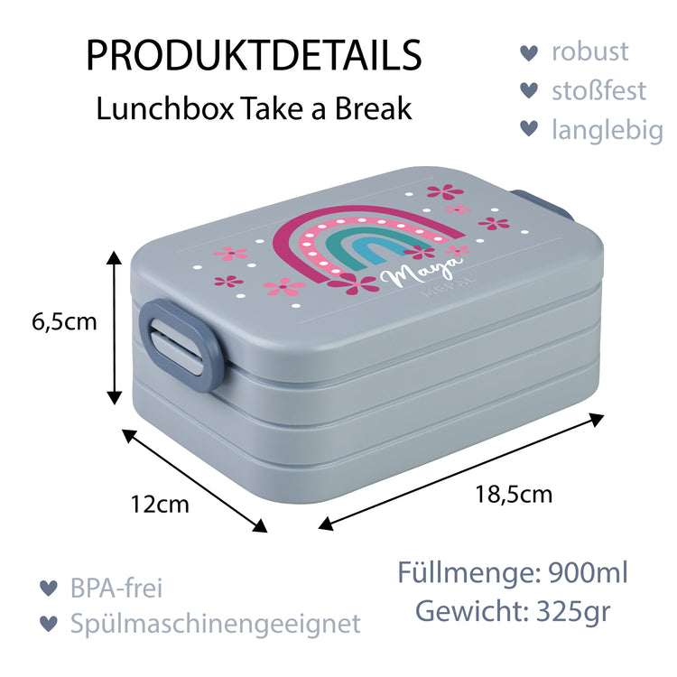 Mepal Lunchbox Midi Regenbogen personalisiert