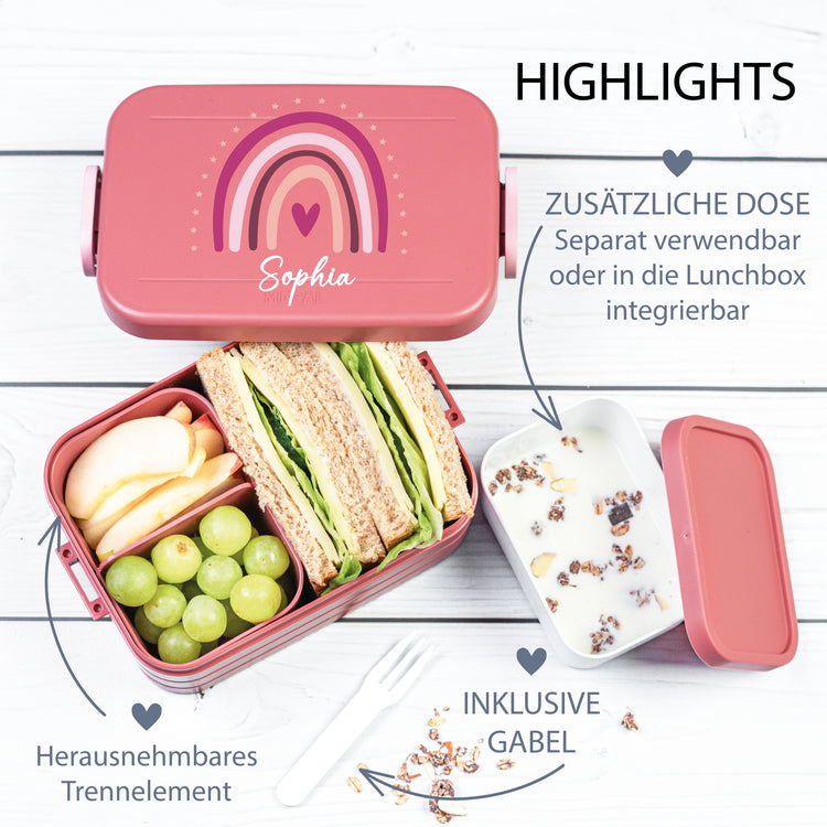 Mepal Lunchbox Midi Regenbogen personalisiert