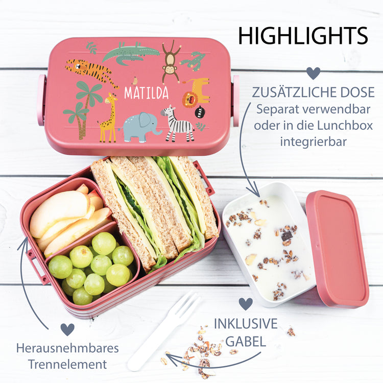 Mepal Lunchbox Midi Safari personalisiert