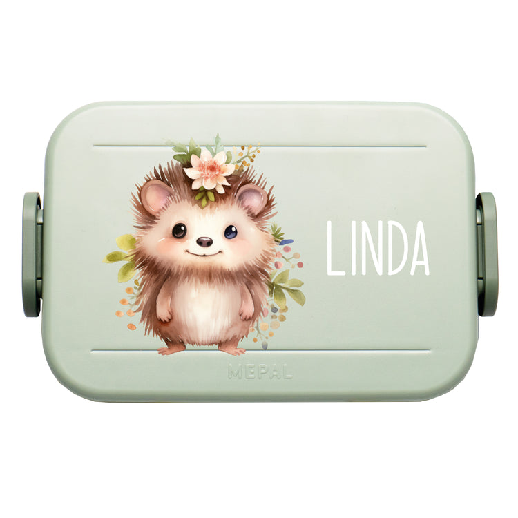 Mepal Lunchbox Midi Tiere mit Blumen personalisiert