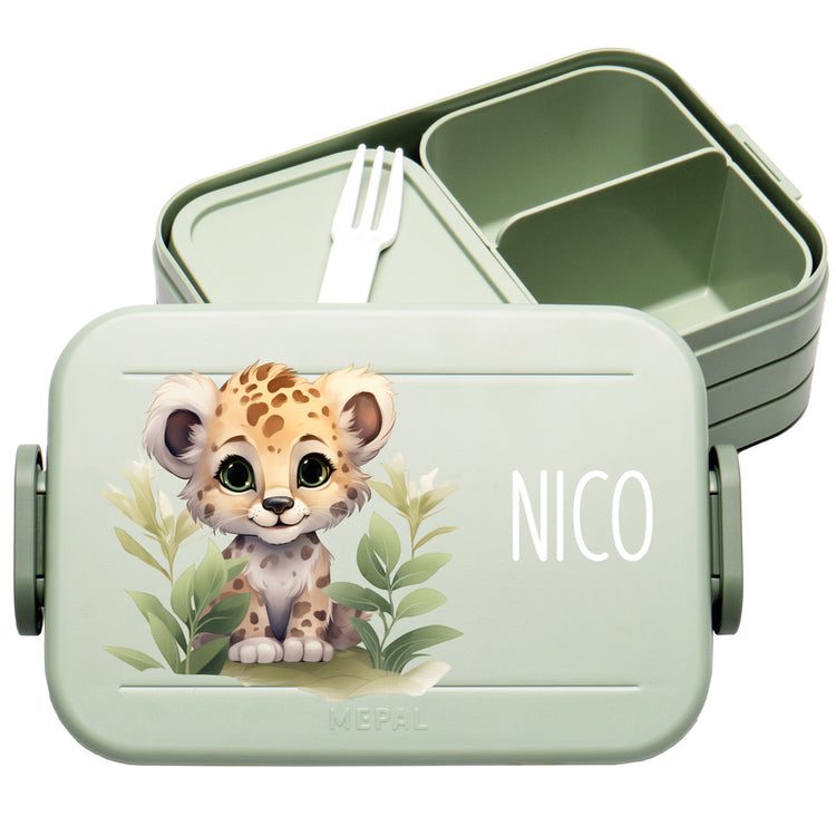 Mepal Lunchbox Midi Tiere mit Blumen personalisiert