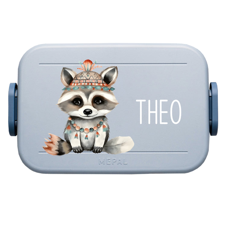 Mepal Lunchbox Midi Tiere mit Blumen personalisiert