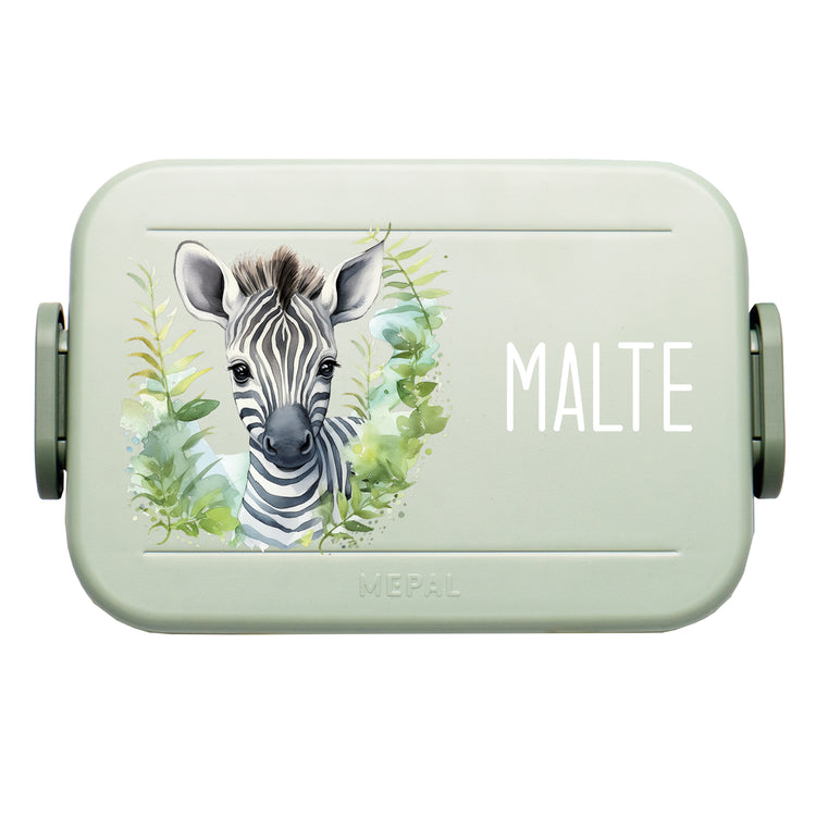 Mepal Lunchbox Midi Tiere mit Blumen personalisiert