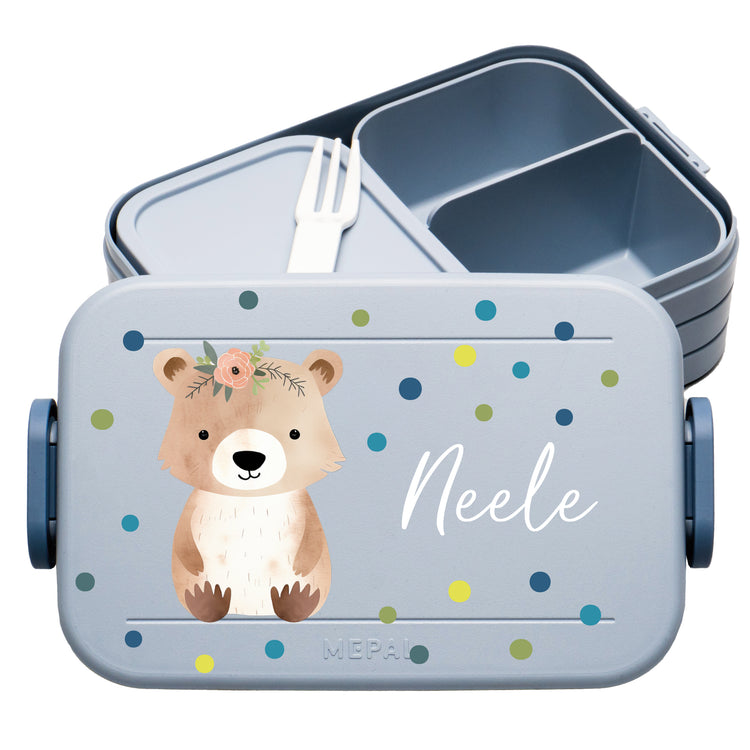 Mepal Lunchbox Midi Tiere mit Punkten personalisiert