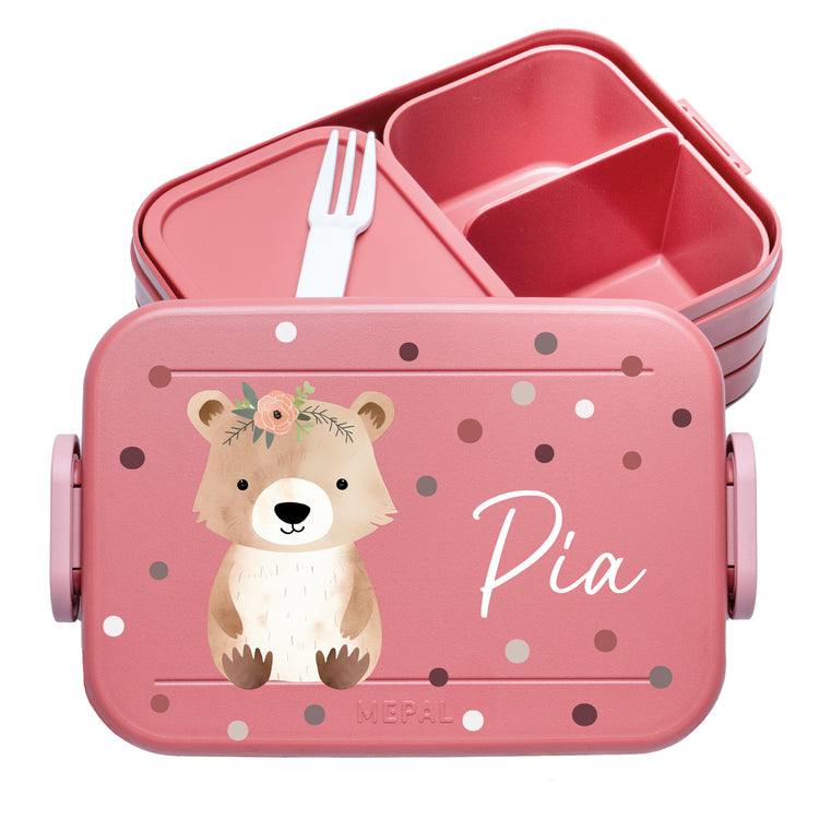 Mepal Lunchbox Midi Tiere mit Punkten personalisiert