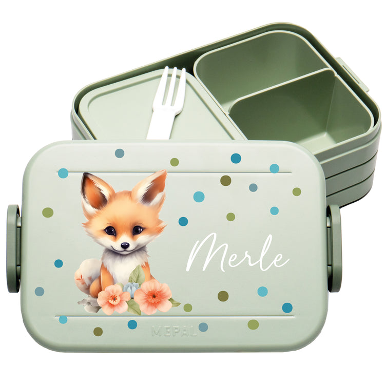 Mepal Lunchbox Midi Tiere mit Punkten personalisiert