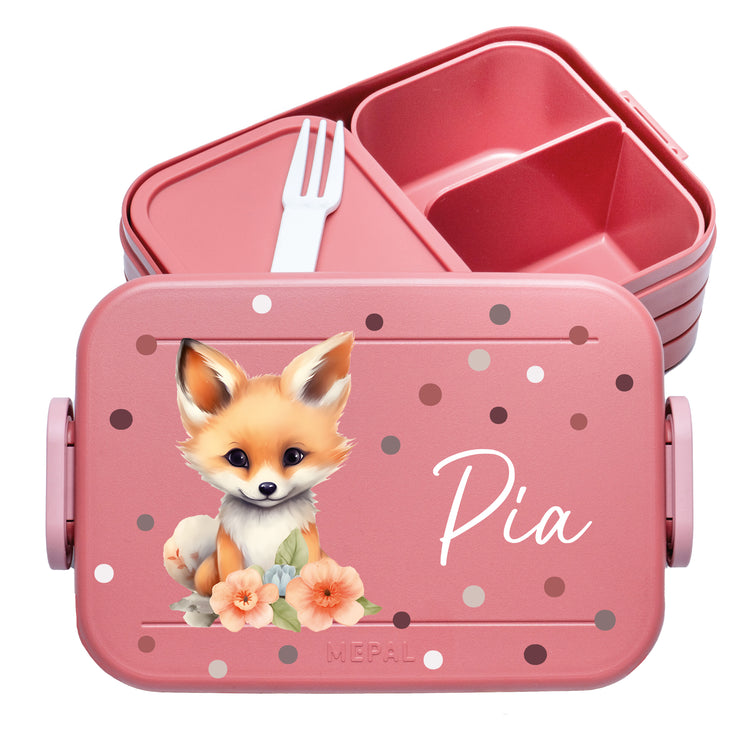 Mepal Lunchbox Midi Tiere mit Punkten personalisiert