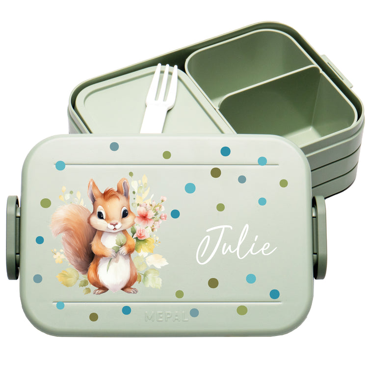 Mepal Lunchbox Midi Tiere mit Punkten personalisiert