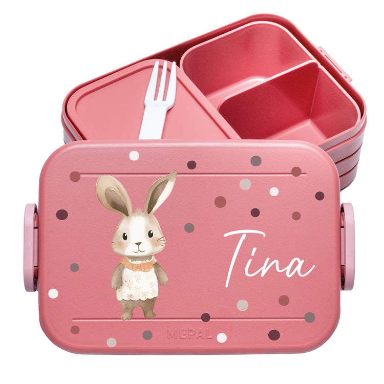 Mepal Lunchbox Midi Tiere mit Punkten personalisiert