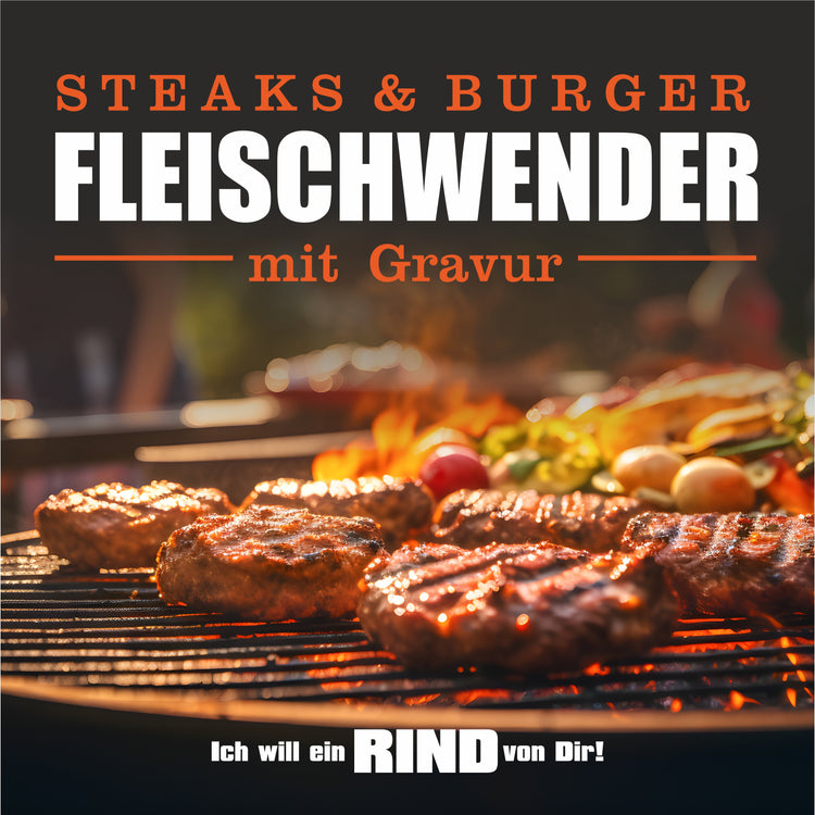 Grillmachete mit Edelstahlklinge Ich will ein RIND von Dir