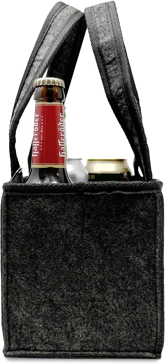 Männerhandtasche mit Flaschenöffner - für 6 Bierflaschen - Herrenhandtasche