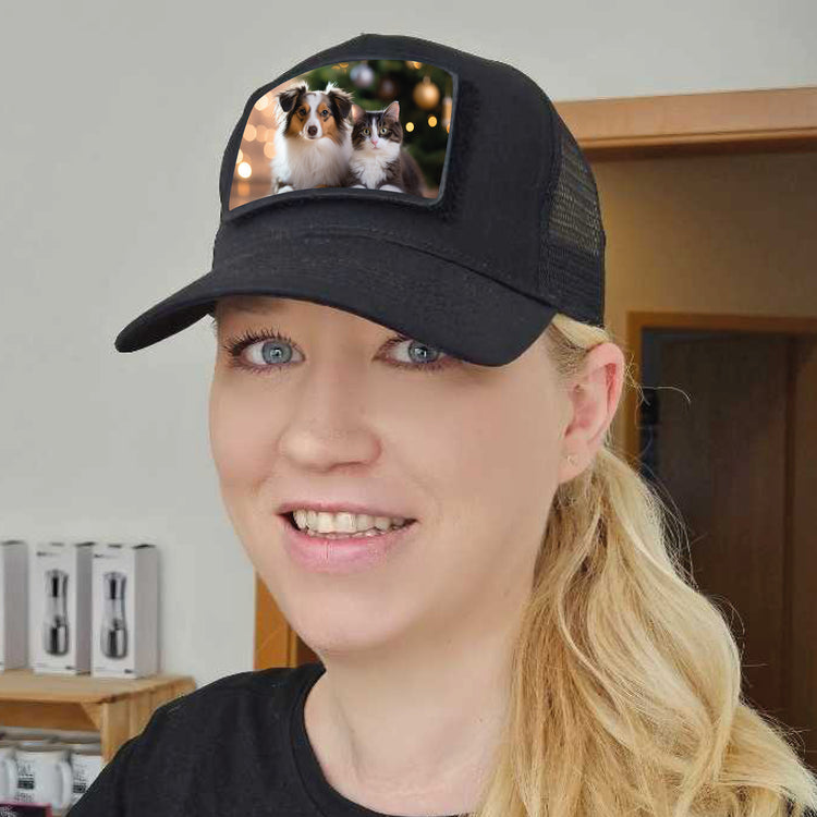 Truckercap mit Deinem Lieblingstier-Foto  (abnehmbares Patch)