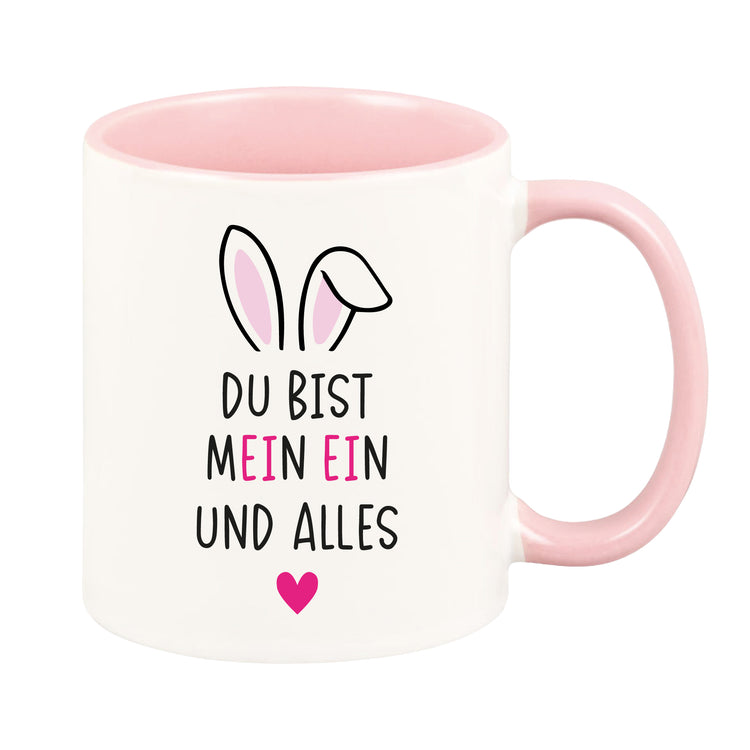 Farbige Oster-Tasse Du bist mein ein und alles