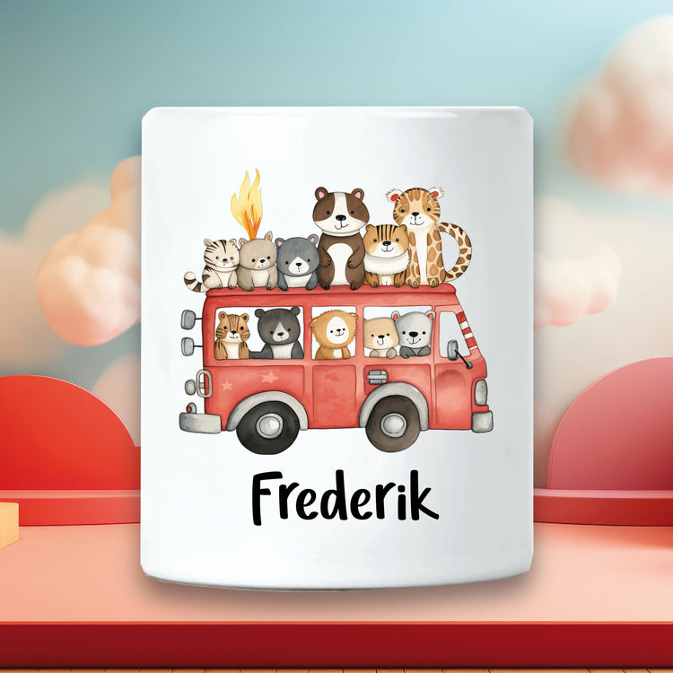 Keramik Spardose für Kinder Fahrzeuge + Dein Name