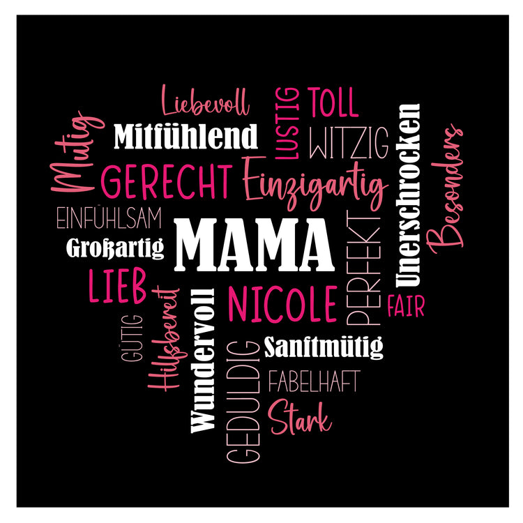 Schieferherz - MAMA - mit Wunschname