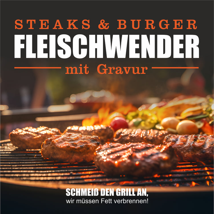 Grillmachete mit Edelstahlklinge Schmeiß den Grill an, wir müssen Fett verbrennen!