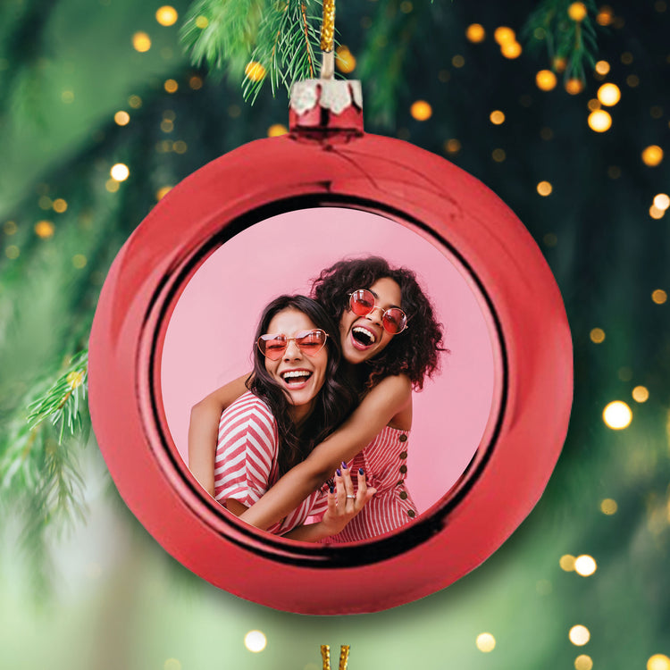 Weihnachtskugel mit Foto - Weihnachtsgeschenk für die beste Freundin