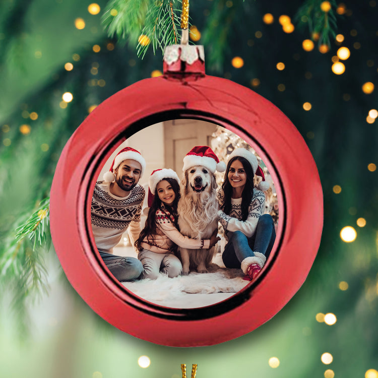 Weihnachtskugel mit Foto - Weihnachtsgeschenk für die Familie