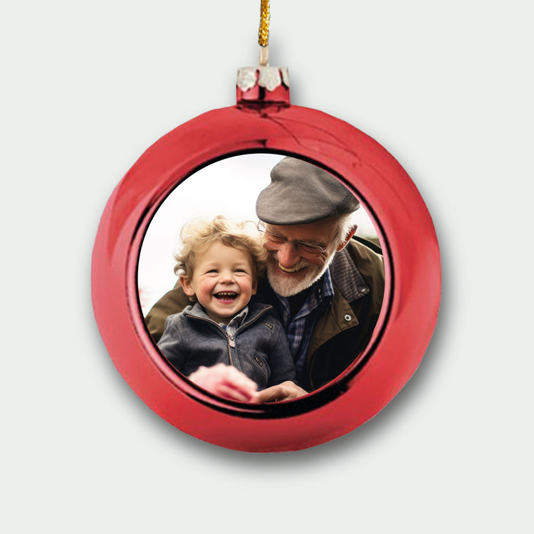 Weihnachtskugel mit Foto - Weihnachtsgeschenk für Oma & Opa