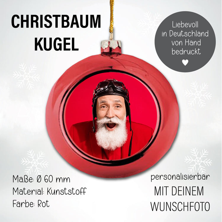 Weihnachtskugel mit Foto - Weihnachtsgeschenk für Oma & Opa