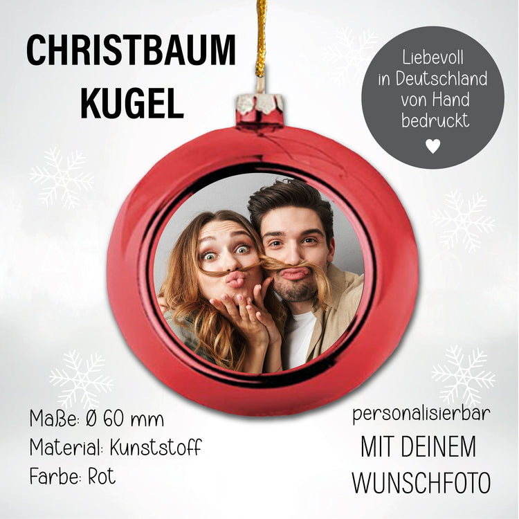 Weihnachtskugel mit Foto - Weihnachtsgeschenk für Paare