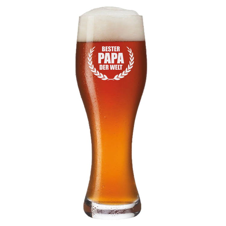 Weizenbierglas Bester Papa der Welt