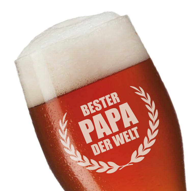 Weizenbierglas Bester Papa der Welt