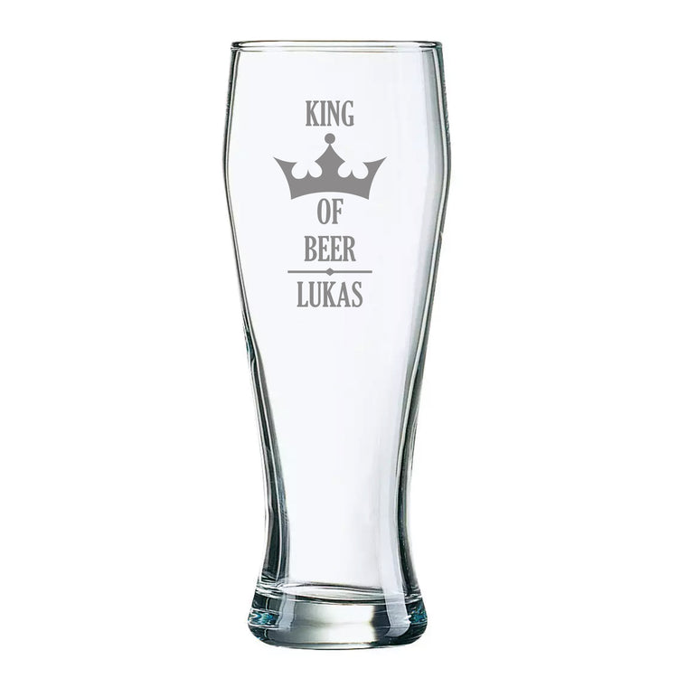 Weizenbierglas King of beer - personalisiert