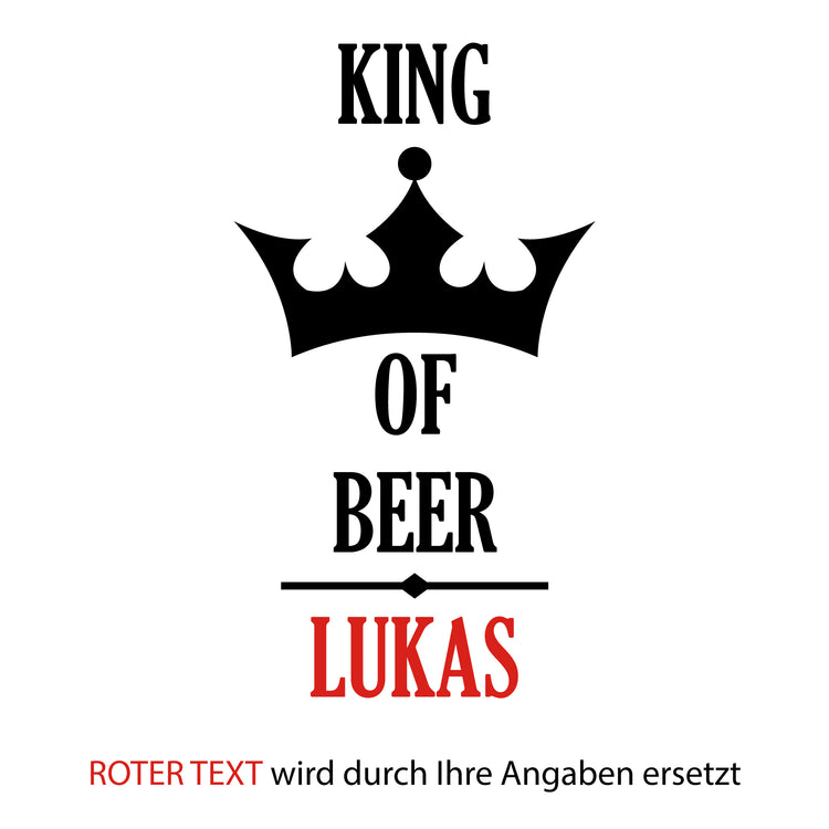 Weizenbierglas King of beer - personalisiert