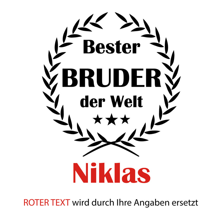 Weizenbierglas Bester Bruder der Welt - personalisiert