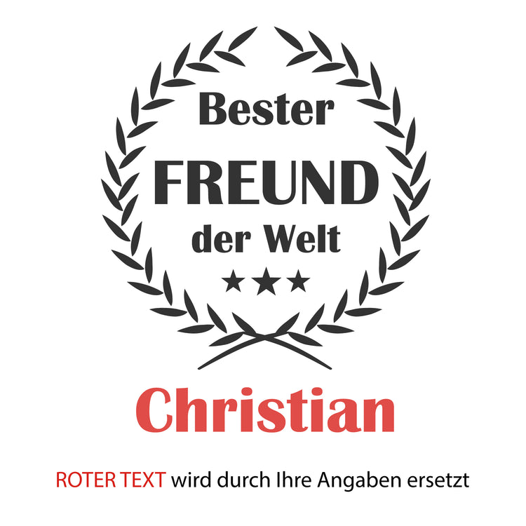 Weizenbierglas Bester Freund der Welt - personalisiert