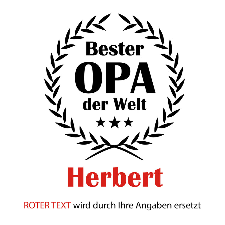 Weizenbierglas Bester Opa der Welt - personalisiert