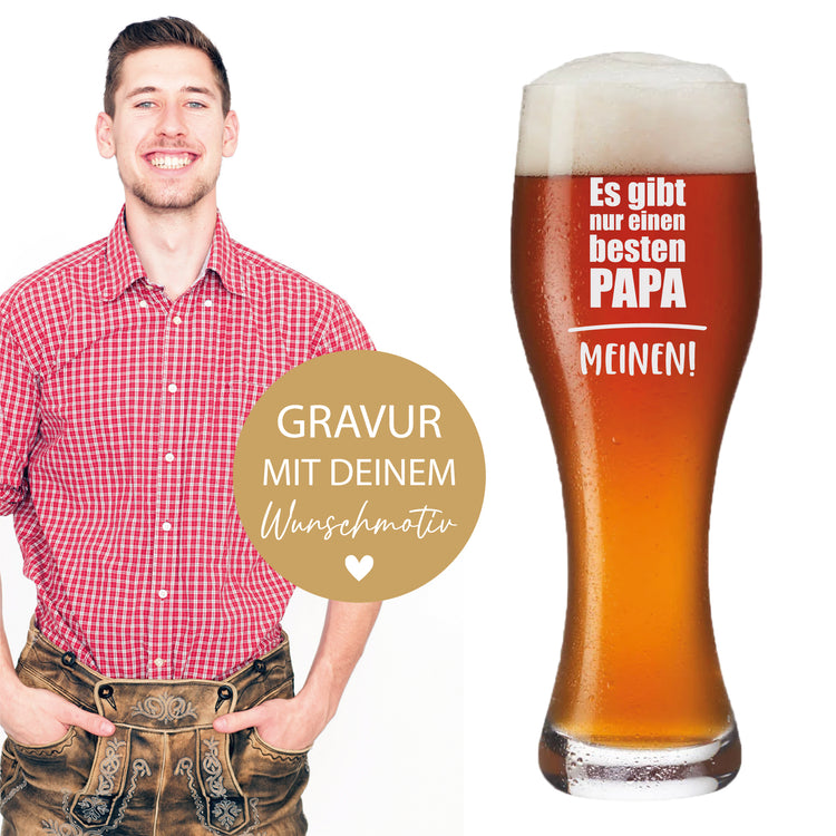 Weizenbierglas Es gibt nur einen besten Papa - MEINEN!