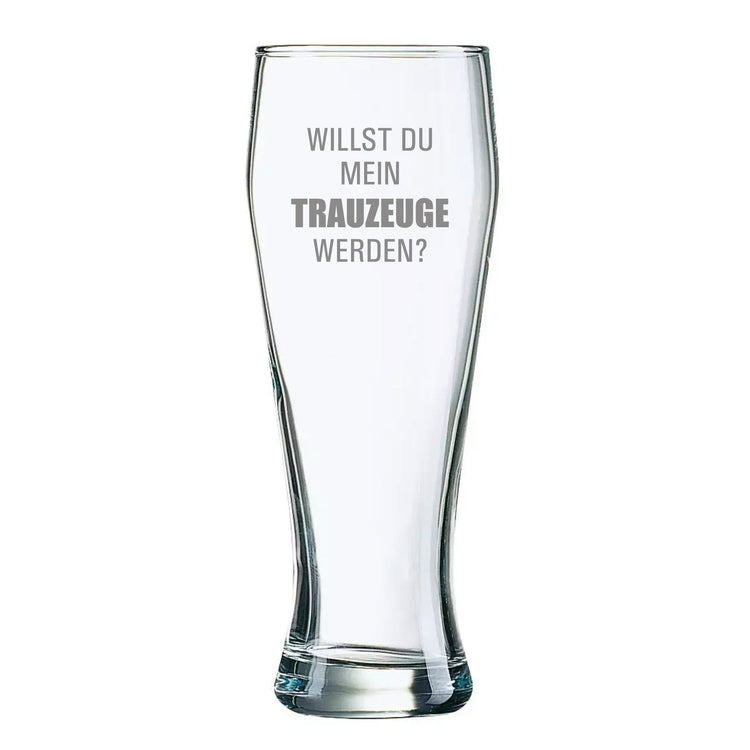 Weizenbierglas Willst Du mein Trauzeuge werden?