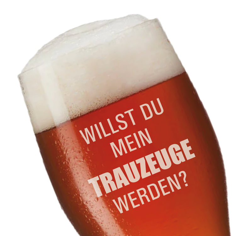 Weizenbierglas Willst Du mein Trauzeuge werden?