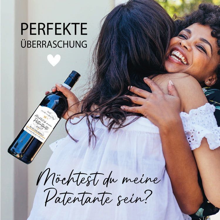 Weinetikett Patentante/Patenonkel