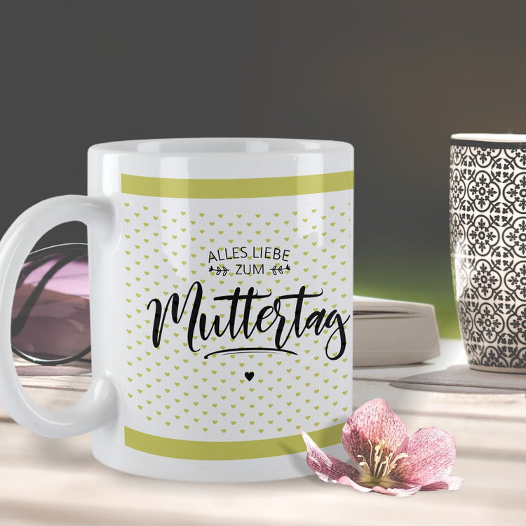 Weiße Tasse Alles Liebe zum Muttertag!