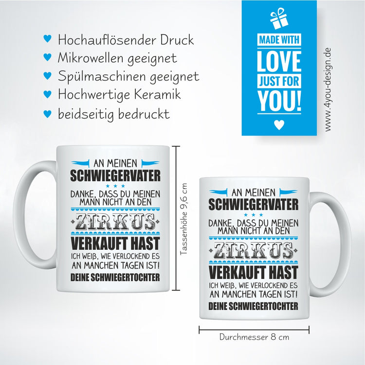 Tasse - An meinen Schwiegervater...