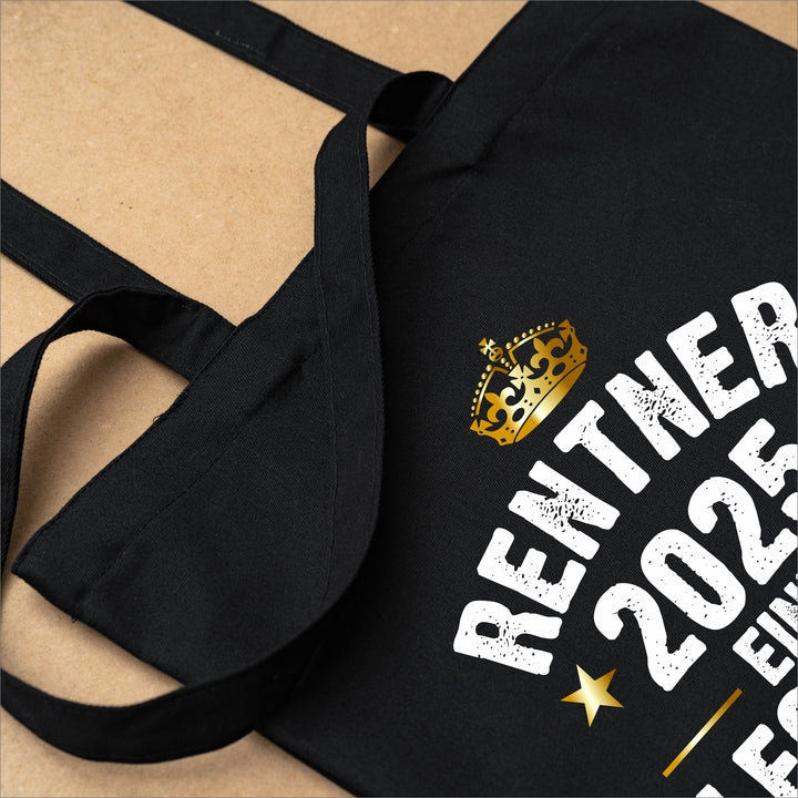 Baumwolltasche Rentner / Rentnerin 2025 - Eine Legende geht in Rente